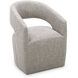 Barrow Grey Rolling Dining Chair in Taupe